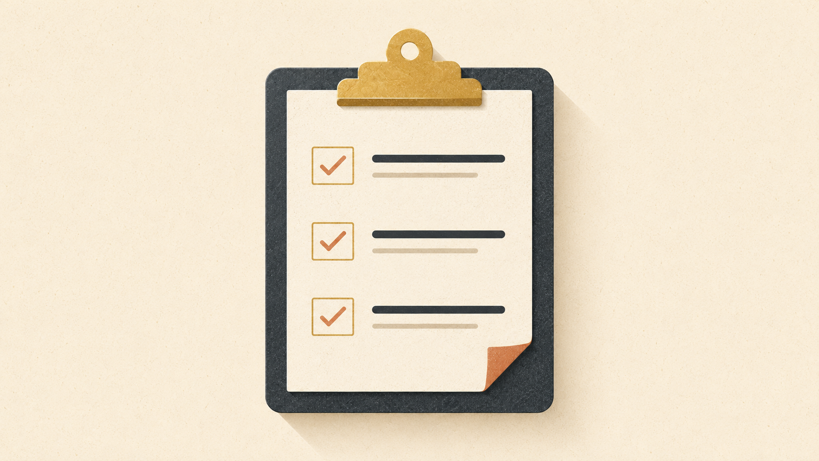A clipboard with a checklist